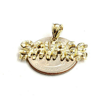 Load image into Gallery viewer, New 10k yellow Gold Savage Pendant charm diamond cut fine gift jewelry 1.9g
