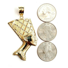 Load image into Gallery viewer, 10k solid yellow Gold Egyptian queen Nefertiti head Pendant fine jewelry 7.1g
