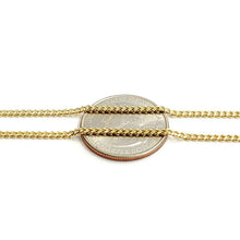 Load image into Gallery viewer, 10K yellow gold 2mm thin Hollow Cuban Miami chain Necklace fine jewelry 16" 2.1g
