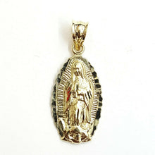 Load image into Gallery viewer, 10k gold virgin Mary Guadalupe pendant charm gift fine religious jewelry 1.3g
