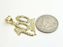Load image into Gallery viewer, New 10K Solid Yellow Gold Diamond Cut One Hundred 100 Charm Pendant jewelry 3g
