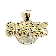 Load image into Gallery viewer, New 10k yellow Gold Savage Pendant charm diamond cut fine gift jewelry 3.3g
