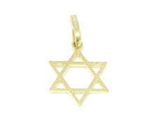 Load image into Gallery viewer, 14k yellow gold star of David Jewish Israel charm pendant religious jewelry 0.6g
