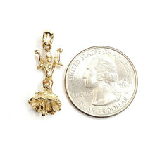 Load image into Gallery viewer, 14k yellow Gold Solid 3D Flamenco dancer Pendant charm gift fine jewelry 3g
