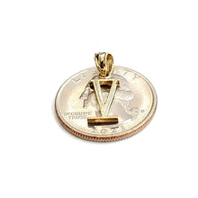 Load image into Gallery viewer, New 14KT Yellow Gold Solid Roman number 5 Pendant charm gift Fine Jewelry 0.9g
