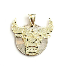 Load image into Gallery viewer, 10k yellow solid Gold Taurus bull zodiac Pendant charm fine gift jewelry 2.9g
