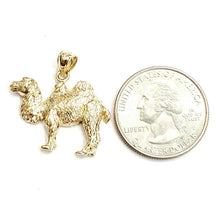 Load image into Gallery viewer, New 14k yellow Gold camel full body animal Pendant charm gift fine jewelry 4.2g
