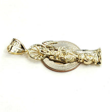 Load image into Gallery viewer, 10k yellow gold Santa Muerte holy death Pendant fine gift jewelry unisex 3.9g
