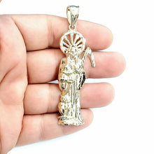 Load image into Gallery viewer, 10k yellow gold Santa Muerte holy death Pendant fine gift jewelry unisex 9.2g
