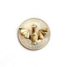 Load image into Gallery viewer, New 14k yellow gold bat full body pendant charm gift fine jewelry polished 1.8g
