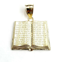 Load image into Gallery viewer, 10k yellow gold lord's prayer book our father bible verse pendant jewelry 5.3g
