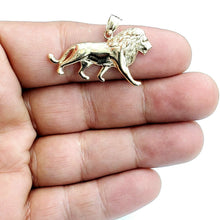 Load image into Gallery viewer, 14k yellow Gold lion full body Leo zodiac Pendant charm gift fine jewelry 3.4g
