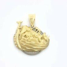 Load image into Gallery viewer, New 14k yellow Gold Noah's Ark ship Pendant charm fine gift religious jewelry 8g
