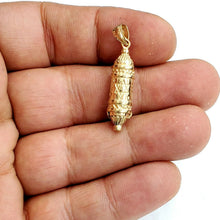 Load image into Gallery viewer, New 14k yellow gold 3D mezuzah star of David kabbalah Jewish Torah pendant 4.3g

