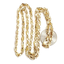 Load image into Gallery viewer, 10K real yellow gold 3.75mm Turkish chain Necklace gift fine jewelry 24" 21.3g
