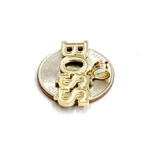 Load image into Gallery viewer, New 10k yellow Gold Boss dollar sign word Pendant charm fine gift jewelry 2.1g
