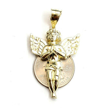 Load image into Gallery viewer, New 10k yellow Gold full body angel diamond cut Pendant charm fine jewelry 4.9g
