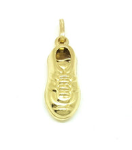Load image into Gallery viewer, 14KT Yellow Gold Hollow 3D Classic Soccer Shoe Charm Pendant Fine Jewelry 1.5g
