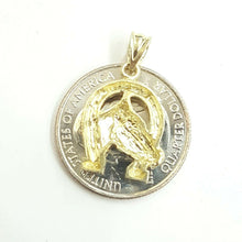 Load image into Gallery viewer, 10k yellow Gold horseshoe horse head Pendant lucky fine gift jewelry unisex 2.8g
