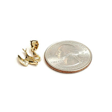Load image into Gallery viewer, New 14k yellow Gold Tiny Dove bird Pendant charm love gift fine jewelry 1.1g
