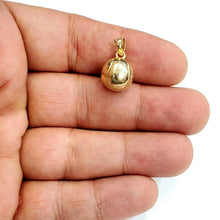 Load image into Gallery viewer, 14k yellow Gold basketball 3D ball Pendant charm fine sport jewelry unisex 3.2g
