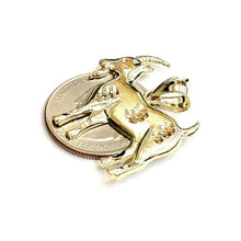Load image into Gallery viewer, New 10k yellow Gold Goat Pendant charm diamond cut animal fine gift jewelry 2.7g
