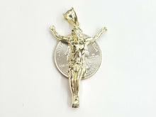 Load image into Gallery viewer, 10k yellow gold Jesus full body religious gift for him her pendant charm 3.1g
