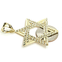 Load image into Gallery viewer, 10k yellow gold star of David Jewish Israel charm pendant religious jewelry 5.2g
