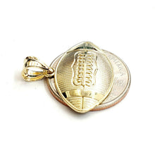Load image into Gallery viewer, New 10k yellow Gold football Pendant charm sport fine jewelry gift unisex 2g
