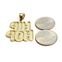 Load image into Gallery viewer, New 10k yellow Gold Hip Hop word Pendant charm diamond cut fine jewelry 7.2g
