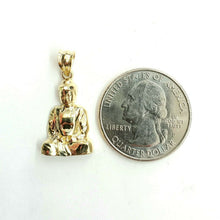 Load image into Gallery viewer, New 10k yellow gold buddha Buda Buddah pendant charm fine religious jewelry 1.9g
