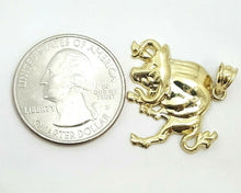 Load image into Gallery viewer, 10k yellow solid Gold taurus bull zodiac Pendant charm fine gift jewelry 1.9g
