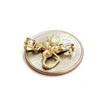 Load image into Gallery viewer, New 14k yellow Gold full body angel heart Pendant charm gift fine jewelry 1.8g
