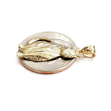 Load image into Gallery viewer, New 14k solid yellow Gold cat full body Pendant charm fine jewelry gift pet 2.3g
