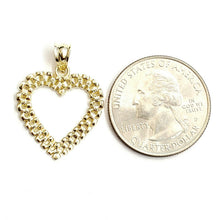 Load image into Gallery viewer, New 10k yellow gold heart pendant charm love Amor fine gift women jewelry 1.1g
