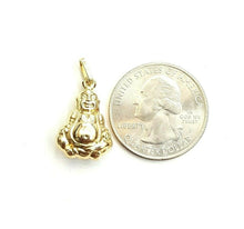 Load image into Gallery viewer, New 14k yellow gold 3D hollow buddha buda buddah pendant charm fine jewelry 1.6g
