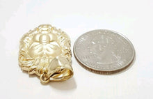 Load image into Gallery viewer, 14k yellow solid Gold lion Leo head face zodiac Pendant charm fine jewelry 4.6g
