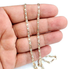 Load image into Gallery viewer, 14K tri color Gold Valentino Chain Necklace fine jewelry unisex 2.5mm 22" 4.8g
