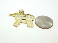 Load image into Gallery viewer, 10k yellow solid Gold automatic machine gun Pendant charm fine gift jewelry 4.9g
