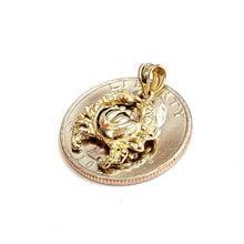 Load image into Gallery viewer, New 14k yellow Gold crab cancer zodiac sign Pendant charm fine jewelry 2.6g
