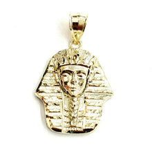 Load image into Gallery viewer, 10k yellow solid Gold Egyptian pharaoh king head Pendant jewelry fine gift 3.3g
