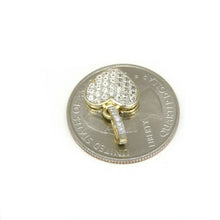Load image into Gallery viewer, New 14k yellow Gold heart Pendant cubic zirconia gift fine jewelry for her 1.5g
