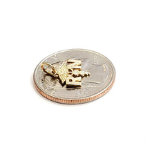 Load image into Gallery viewer, 14k yellow Gold tiny RN caduceus medical sign nurse Pendant fine jewelry 0.5g
