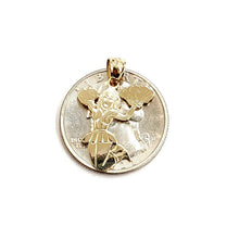 Load image into Gallery viewer, 14k yellow Gold Solid cheerleader ballerina dancer Pendant charm jewelry 1.4g
