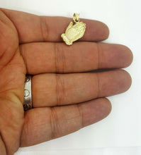 Load image into Gallery viewer, New 10k yellow gold praying hands pendant charm fine religious gift jewelry 2.3g

