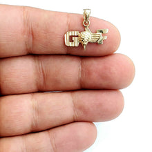 Load image into Gallery viewer, 14k yellow Gold Golf word ball Pendant charm sport game fine jewelry gift 1.4g
