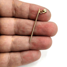 Load image into Gallery viewer, 14k yellow Gold solid 3D Toothpick Pendant charm Unisex gift fine jewelry 1.1g

