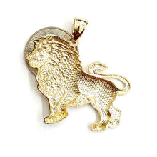 Load image into Gallery viewer, 10k yellow Gold lion full body Leo zodiac Pendant charm fine gift jewelry 5.7g

