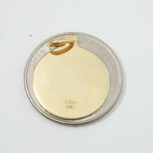 Load image into Gallery viewer, New 14k yellow gold round saint Jude Judah Thaddeus pendant religious 0.73" 3.1g
