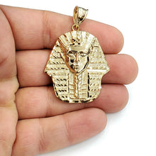 Load image into Gallery viewer, 10k yellow solid Gold Egyptian pharaoh king head Pendant jewelry fine gift 7.5g
